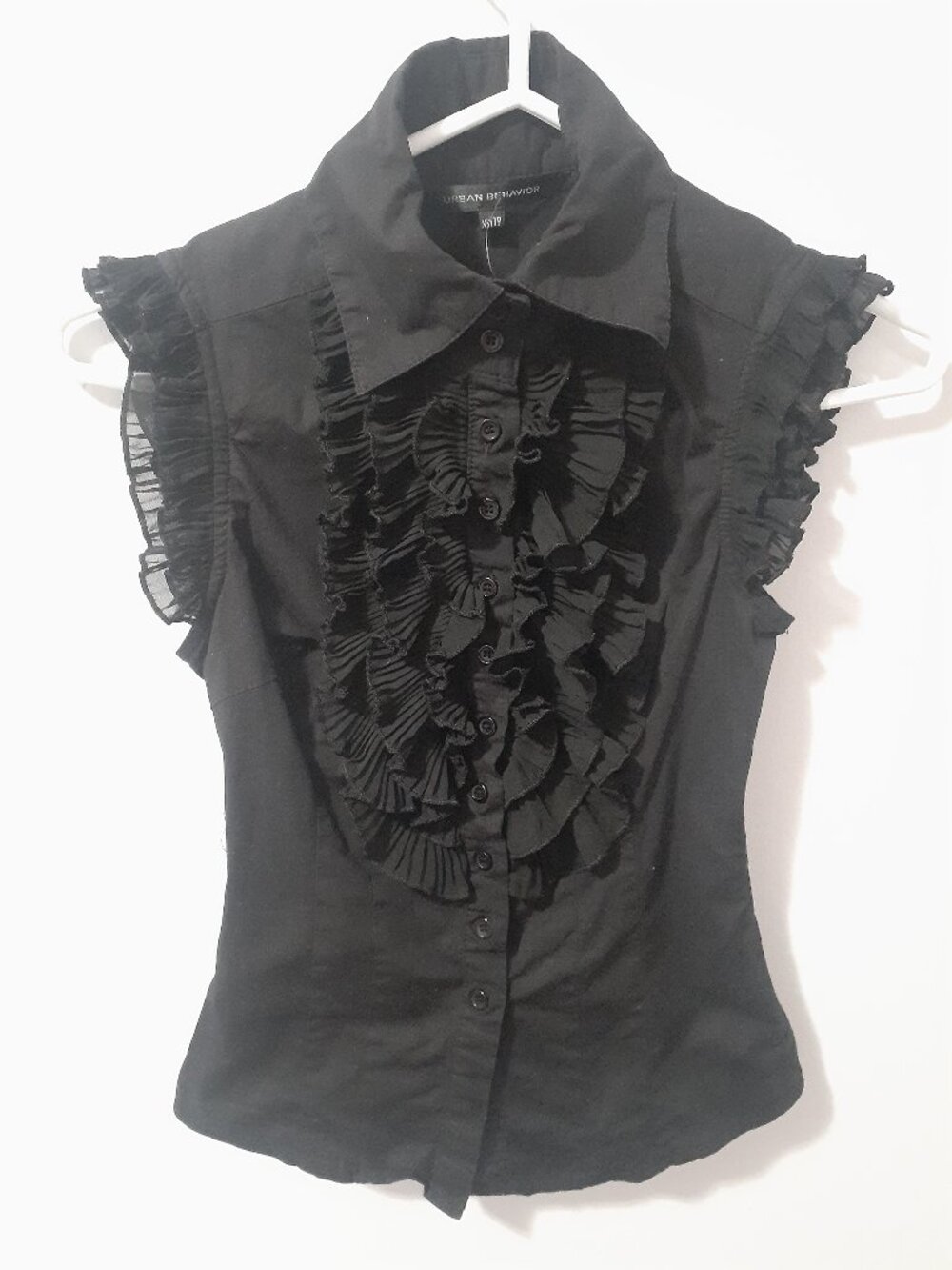 Black Alternative Ruffled Blouse